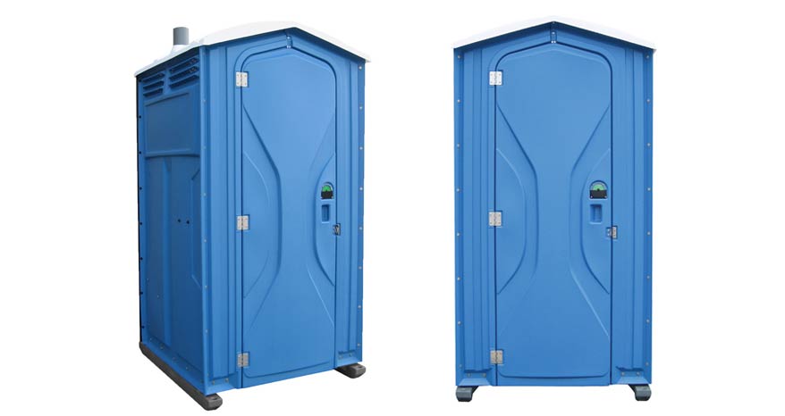 Long-term porta potty units on site in Terrell, Texas